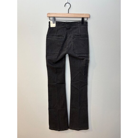 NEW Anthropologie Pilcro Demilune Cargo Bootcut Black Mid-Rise Denim Jeans 24 - Picture 16 of 16